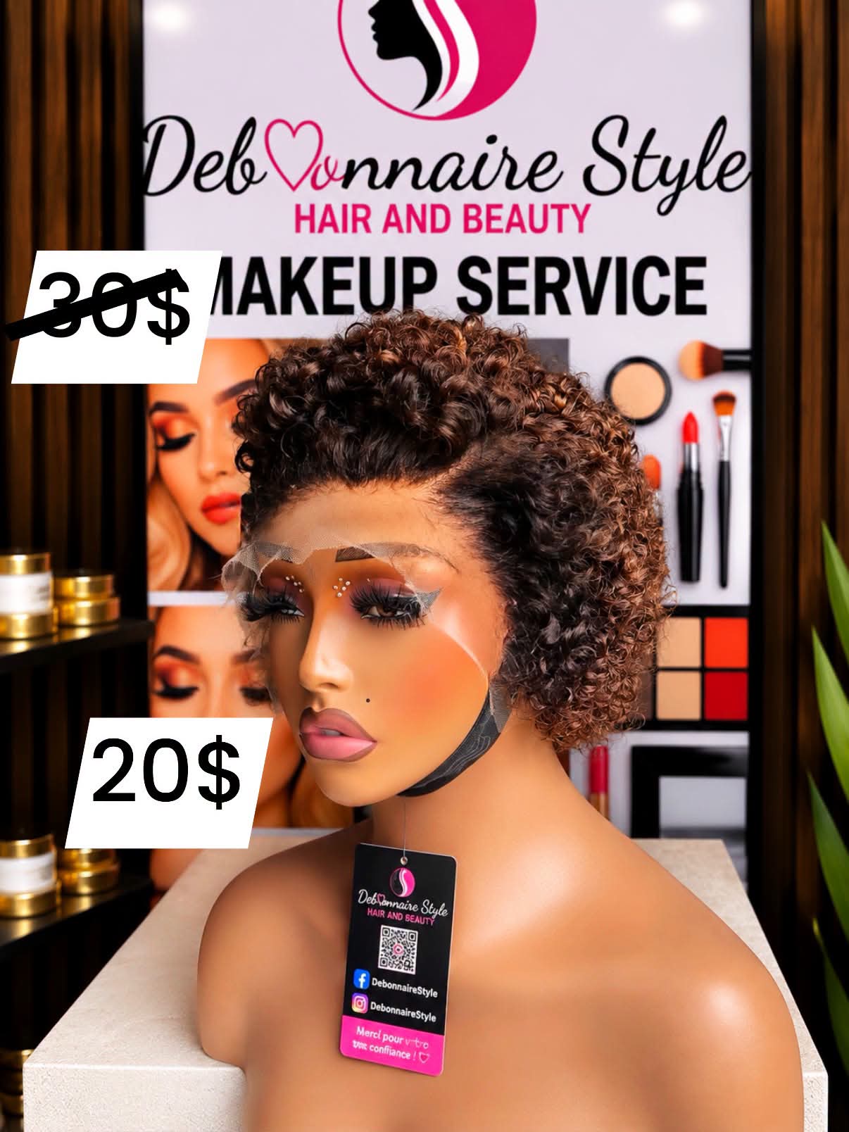 Debo noir marron lace