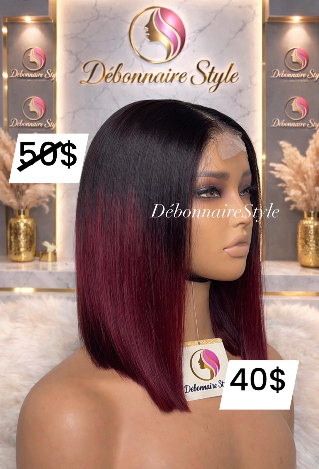 COUPE CARRE NOIR ROUX 12pouce CLOSURE