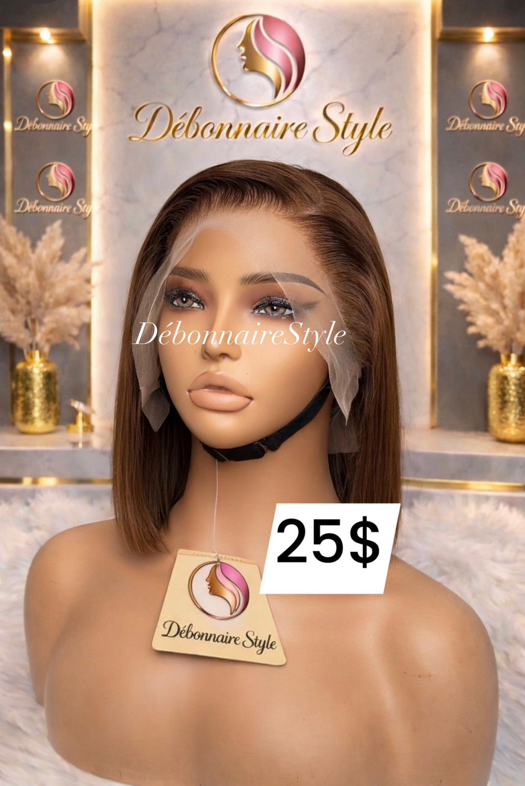Coupe carré 10pouce marron lace