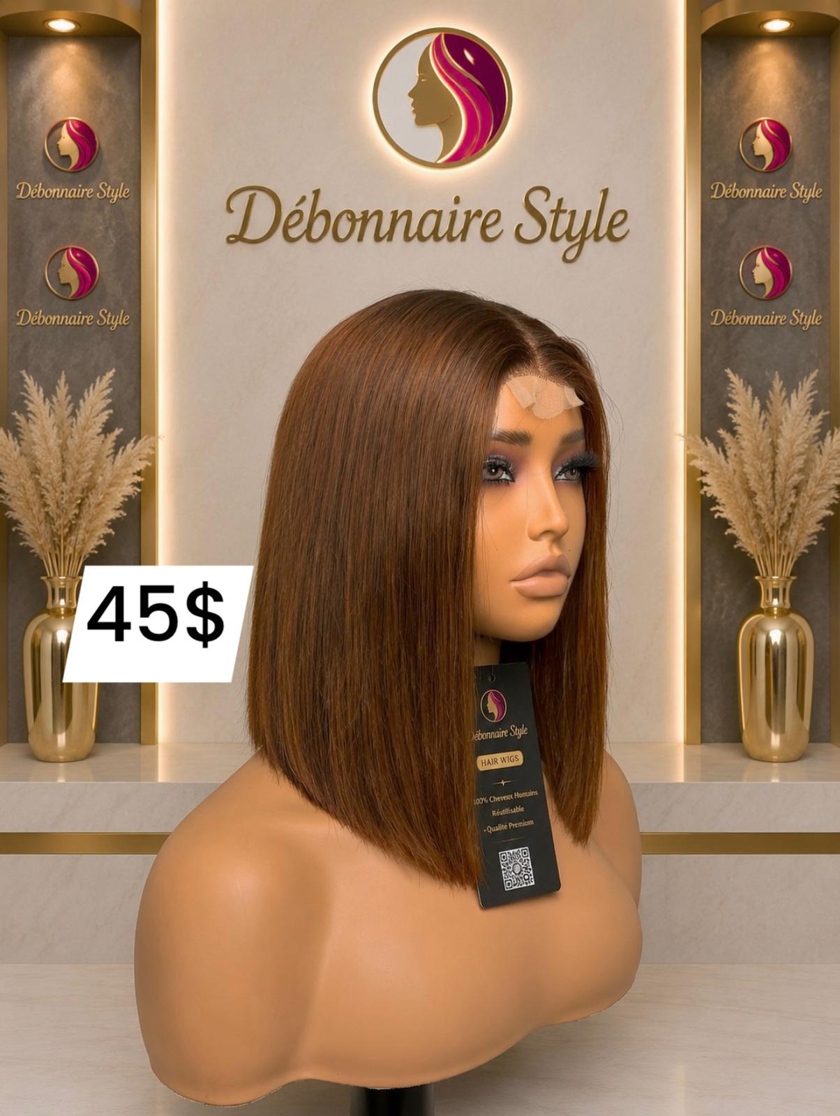 Coupe carré 12pouce marron closure