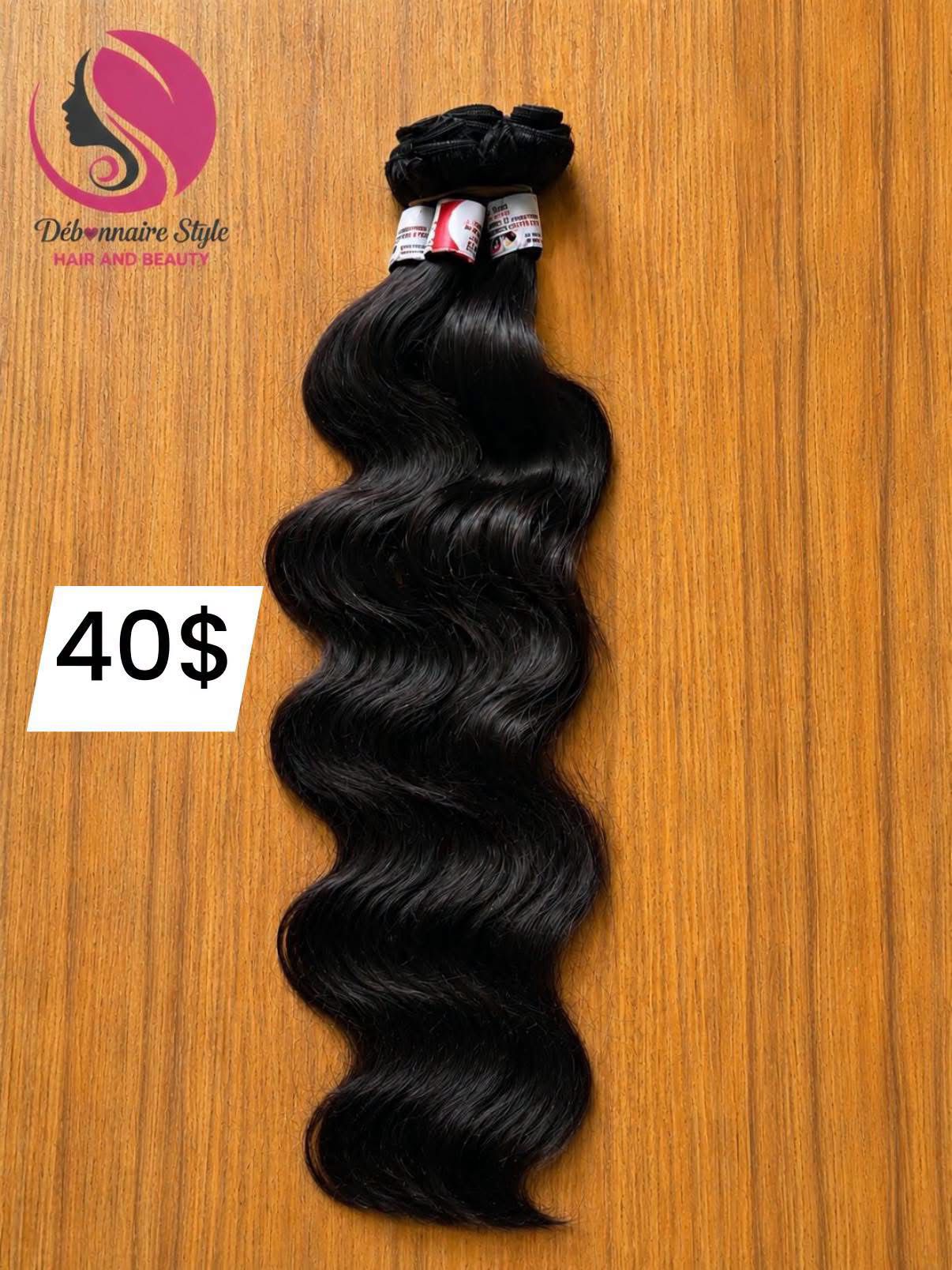Tissage ptt noire 20pouce 5boules